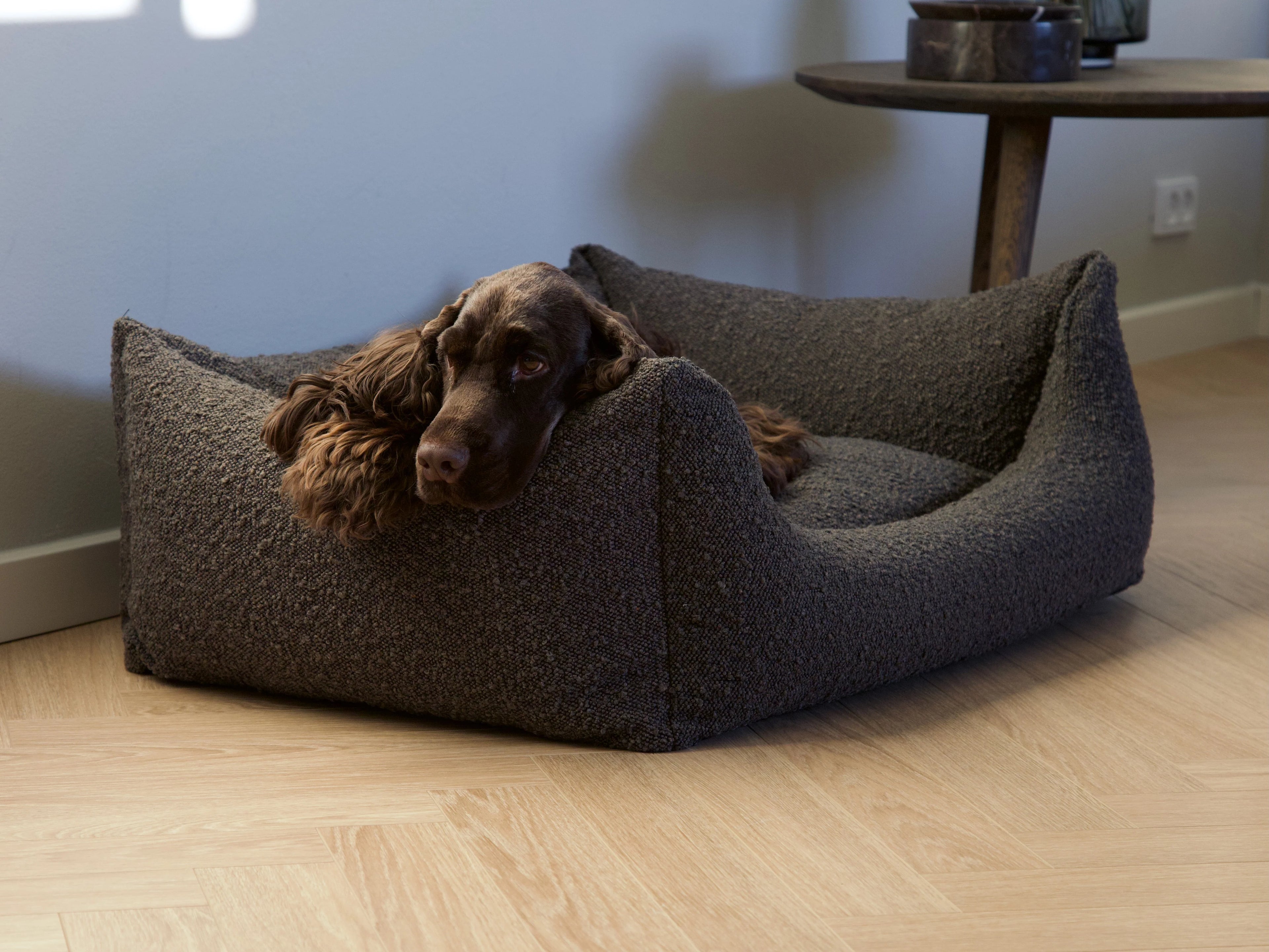 BILLY Bouclé Dog Bed Mocca