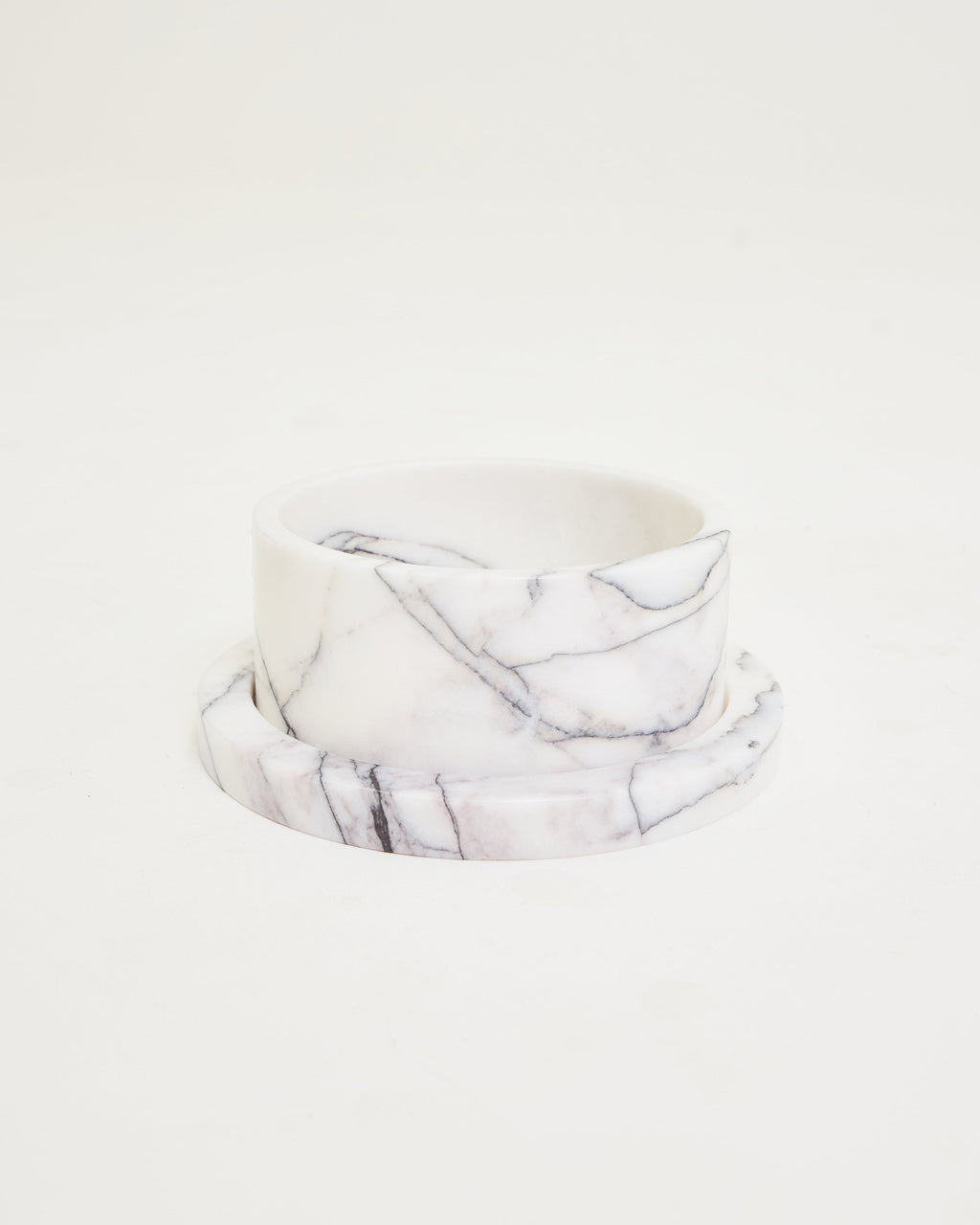 Marble Dog Bowl & Tray Set - New York Marble