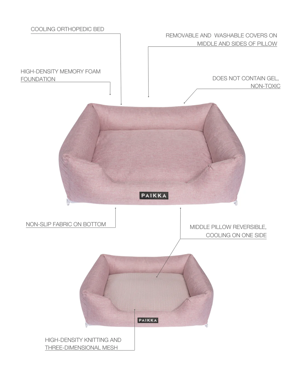 Orthopedic Bed Pink