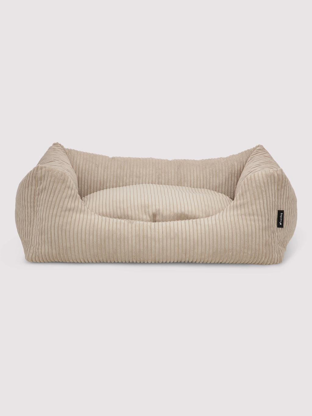 OSCAR Velvet Dog Bed Cappuccino