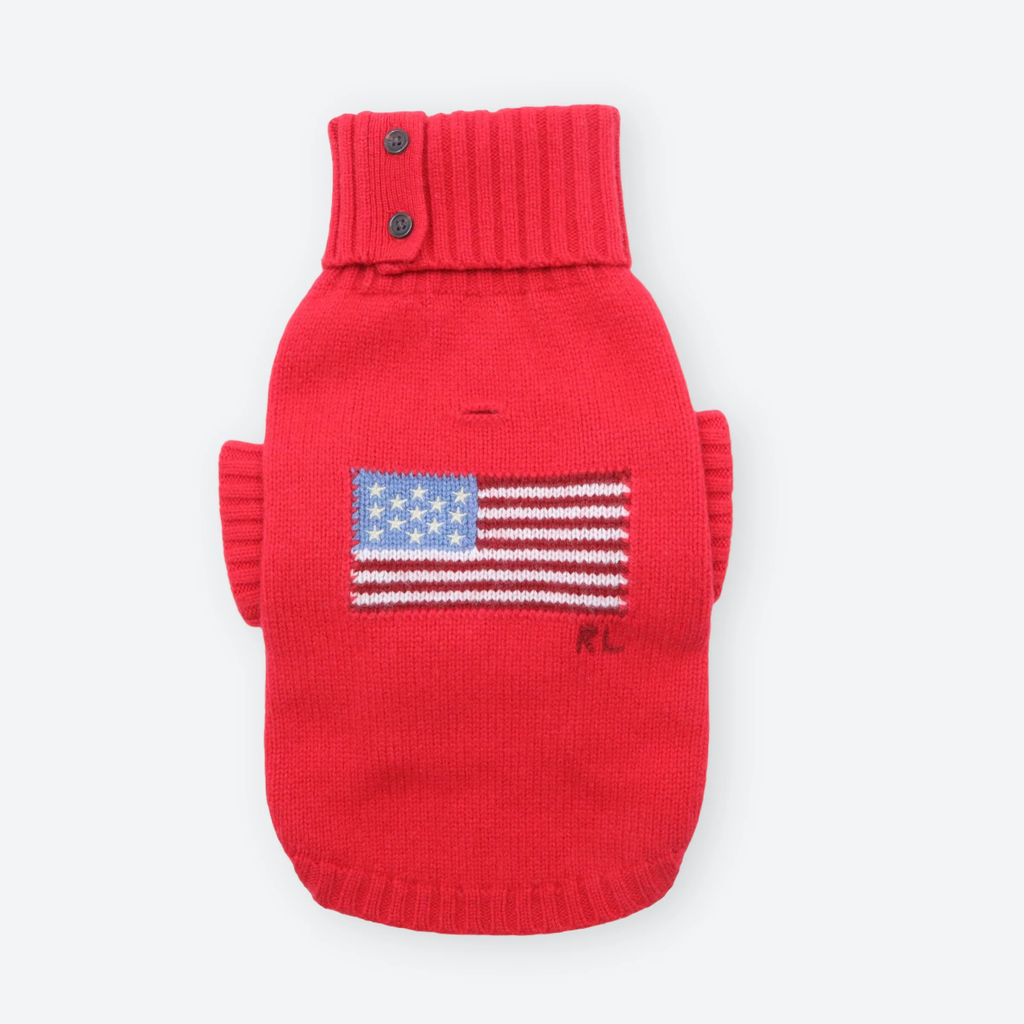 Polo Ralph Lauren Flag-Wool-Blend Dog Jumper
