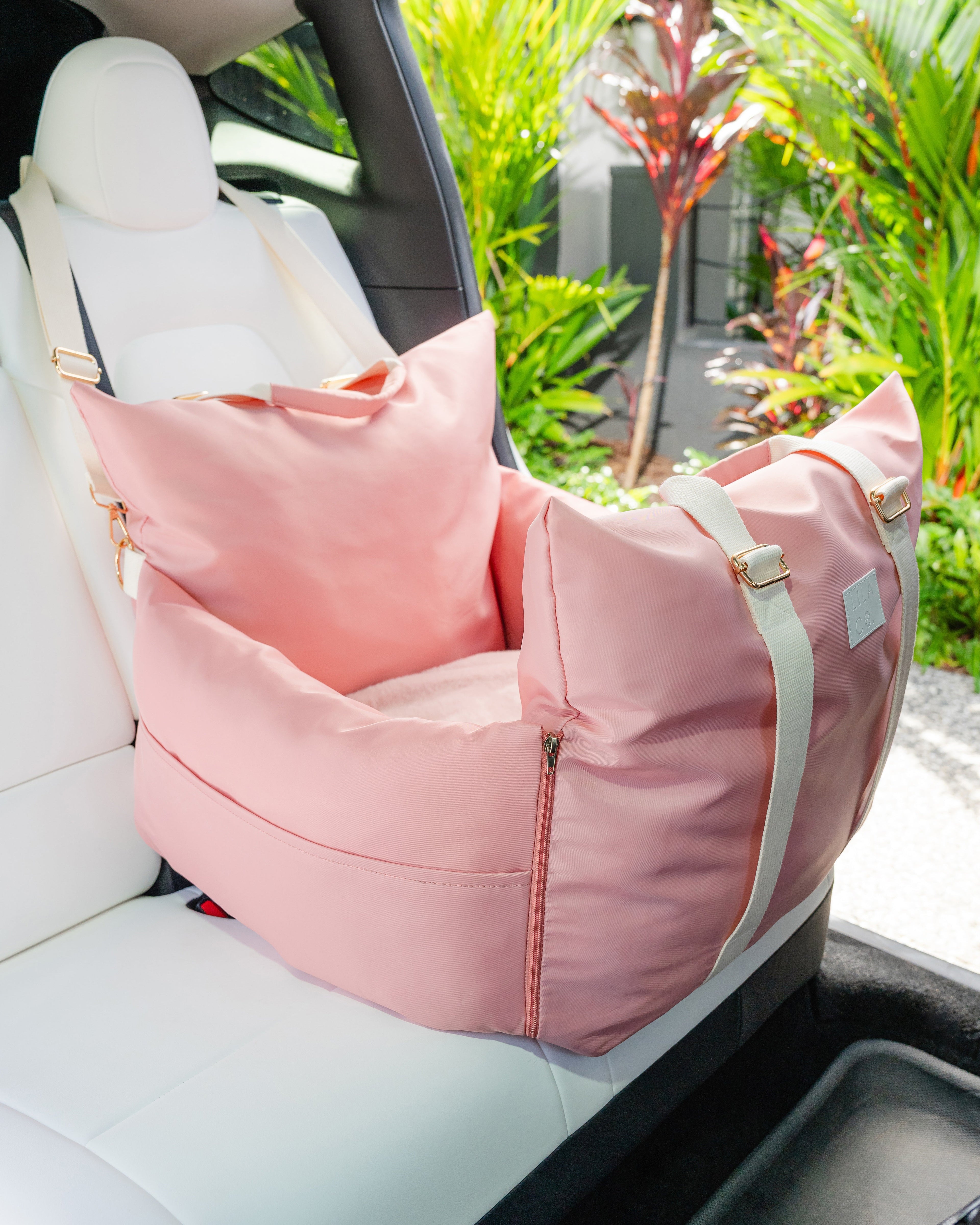 Premium Baby Pink Pet Car Seat