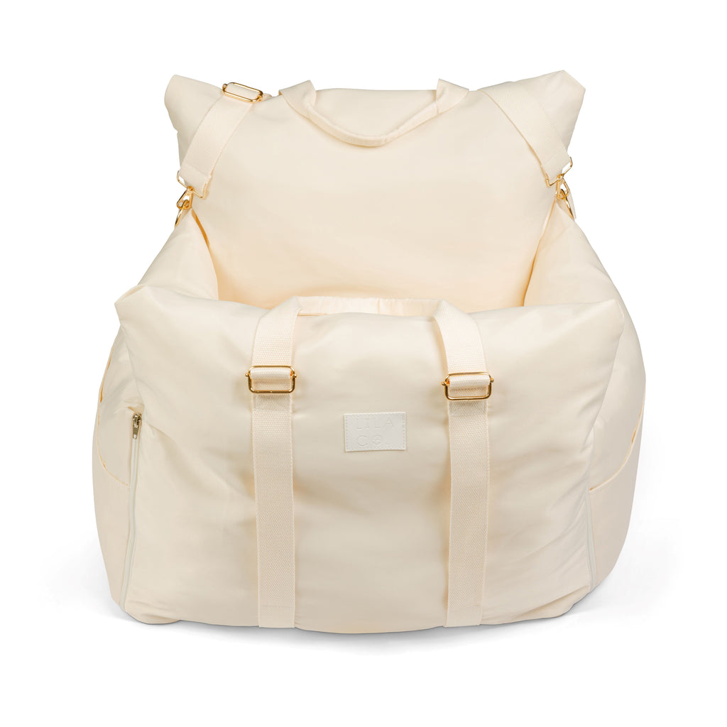 Premium Cream Pet Car Seat