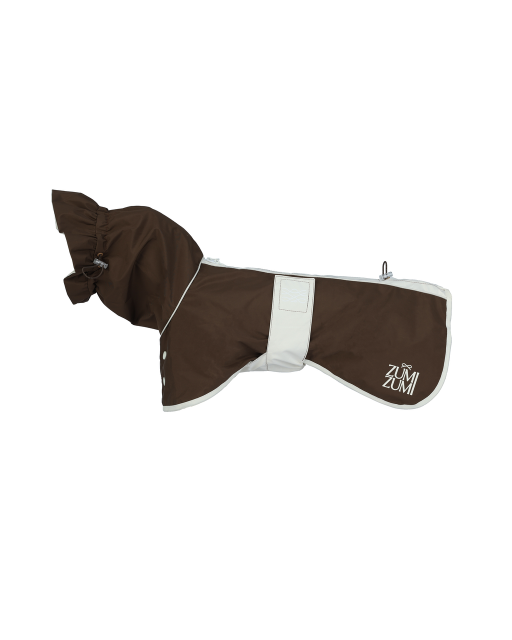 The All Weather Raincoat – Brown/White