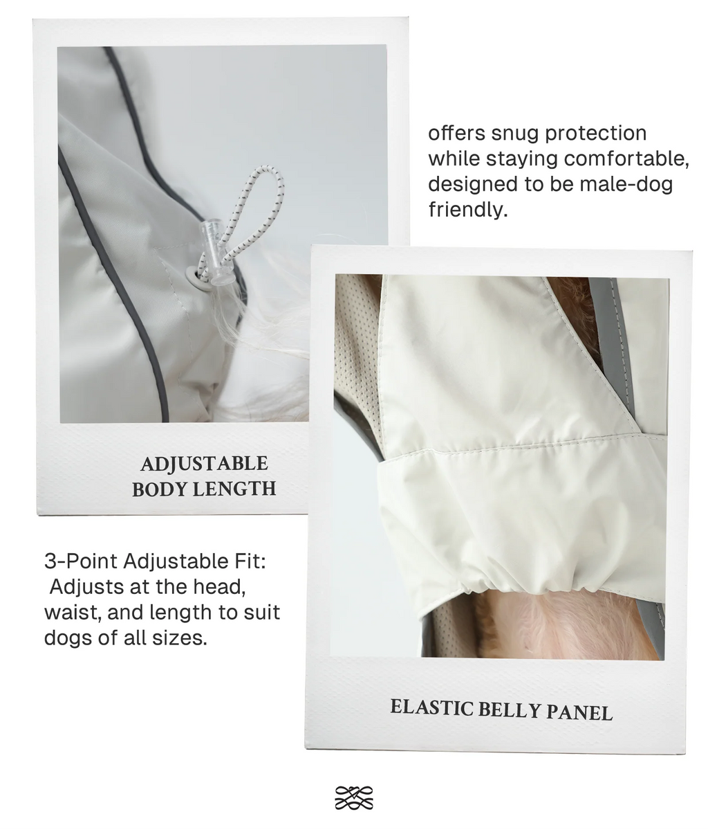 The All Weather Raincoat – Brown/White