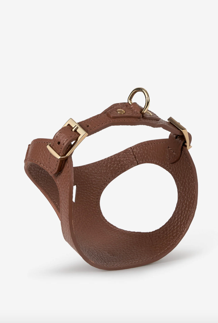 Brown Leather Juno Dog Harness