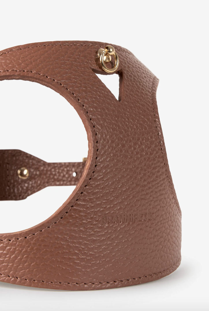 Brown Leather Juno Dog Harness