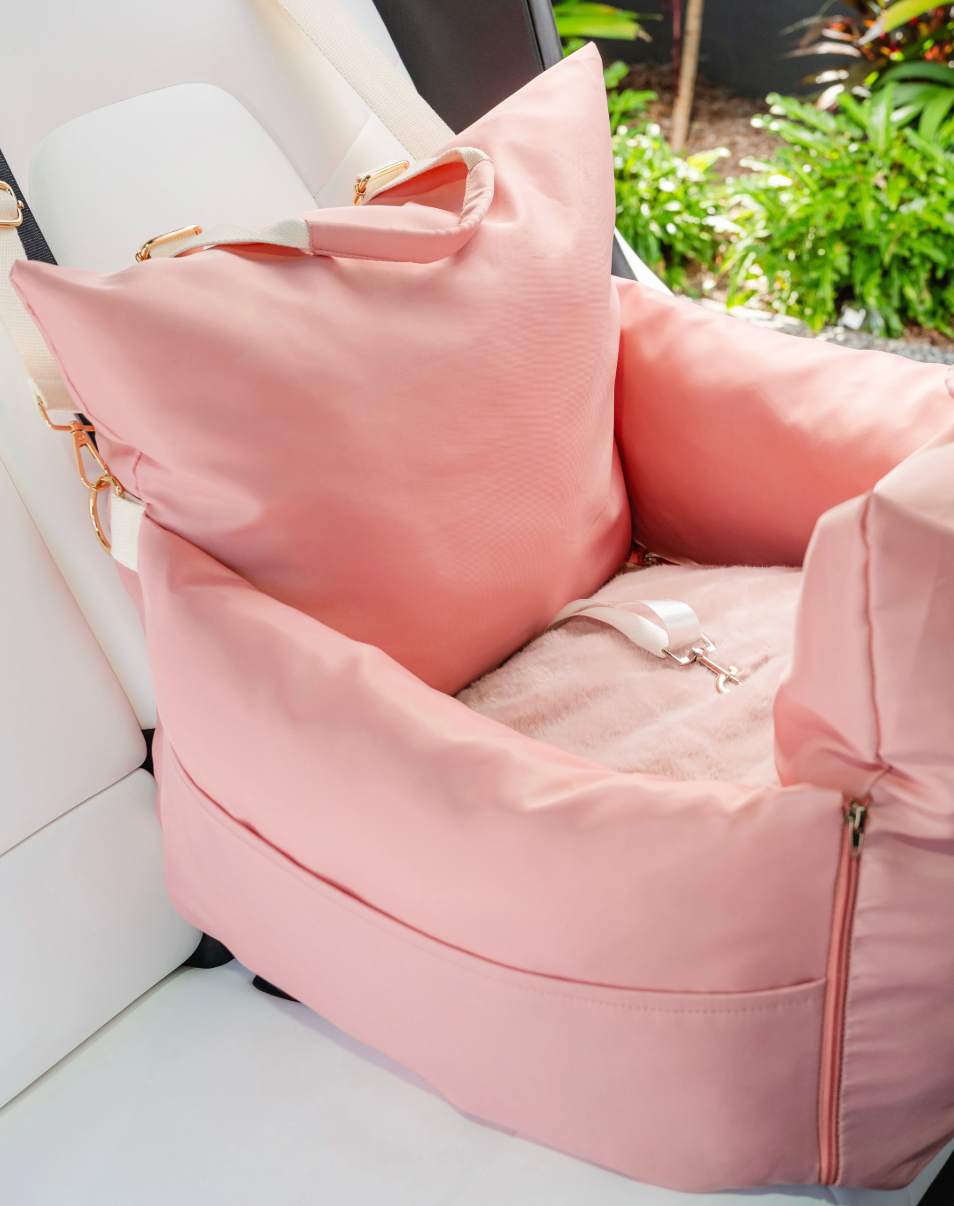 Premium Baby Pink Pet Car Seat