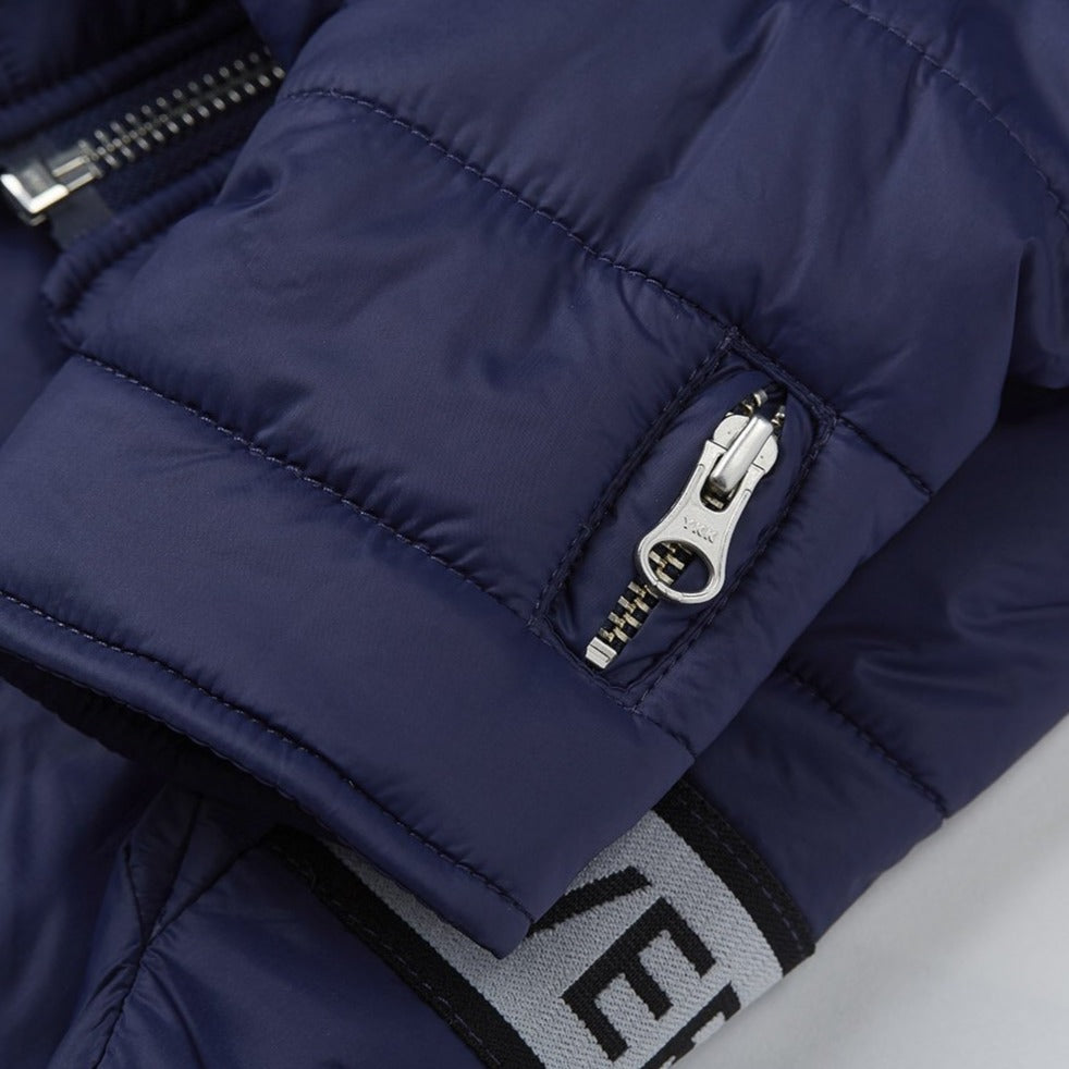 Zip up Puffer Jacket (Navy)