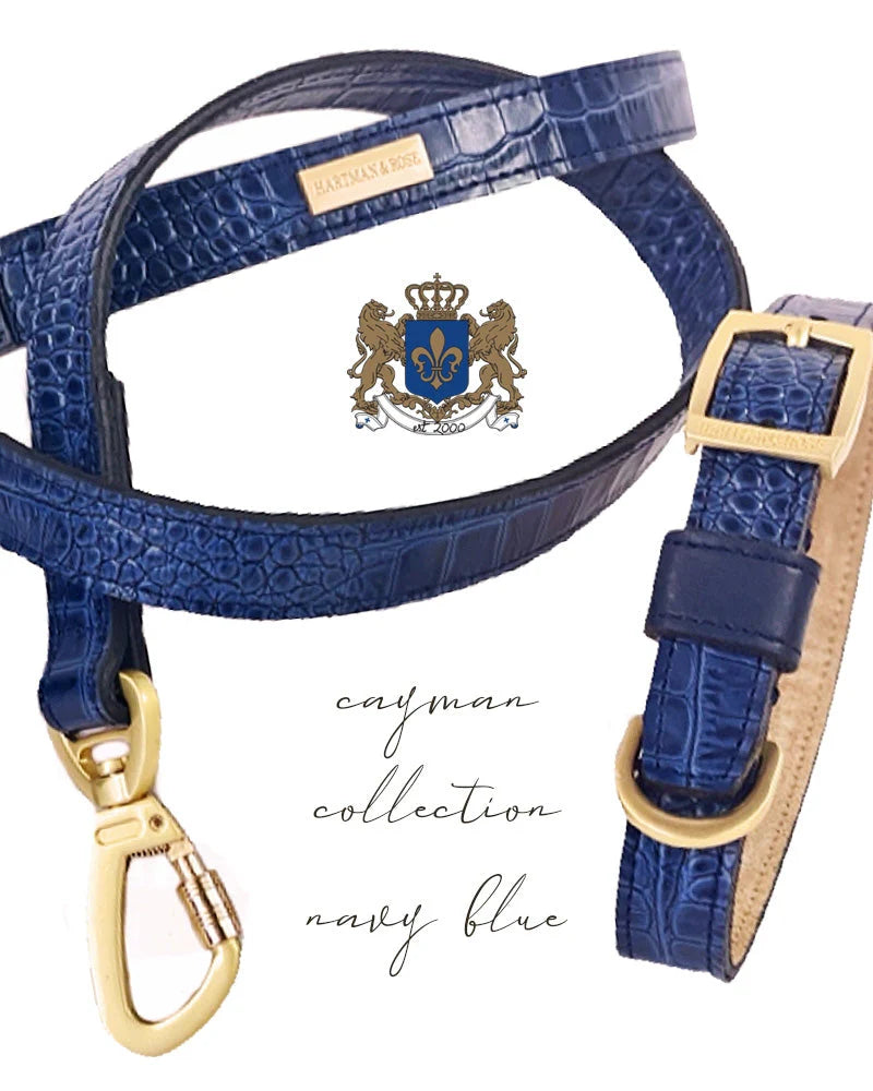 Cayman Dog Collar in Navy Blue