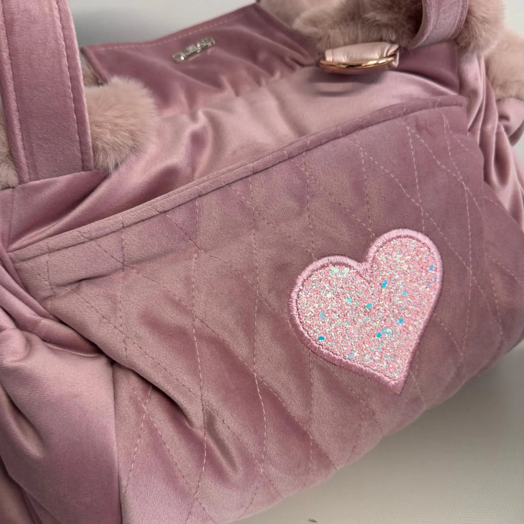 Luxury Pink Swarovski Dog Carrier Bag