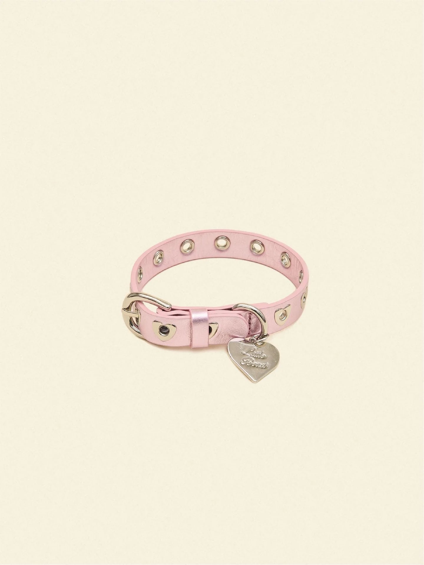 You Mean the World to Me Collar - Metallic Pink
