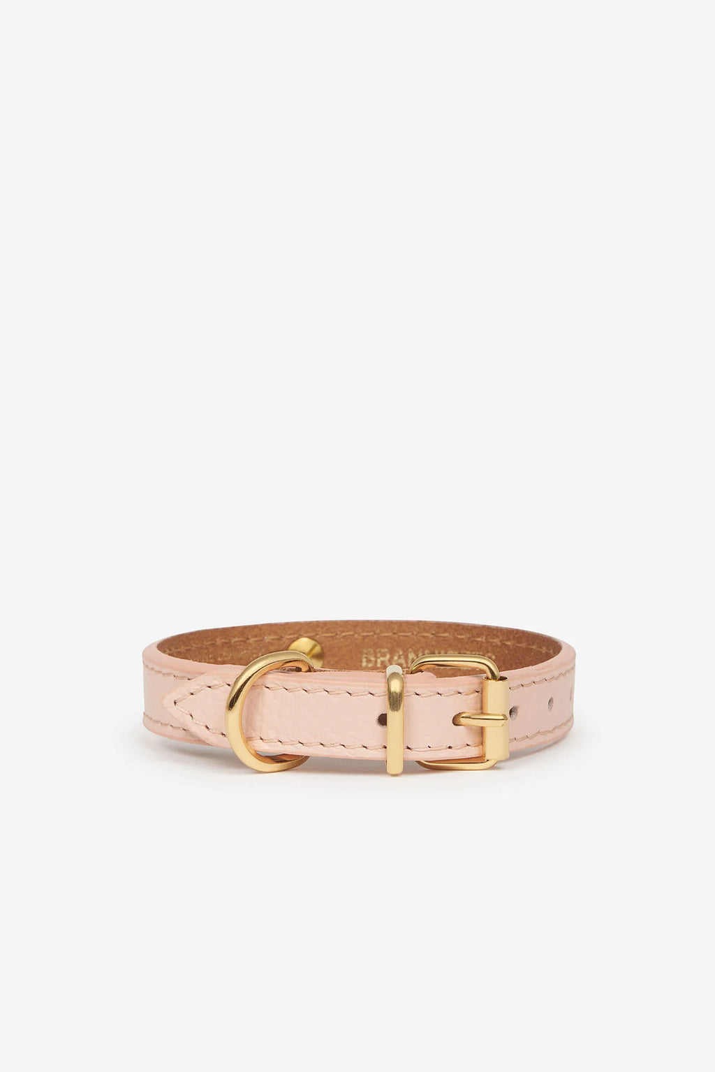 Peach Leather Juno Toy Dog Collar