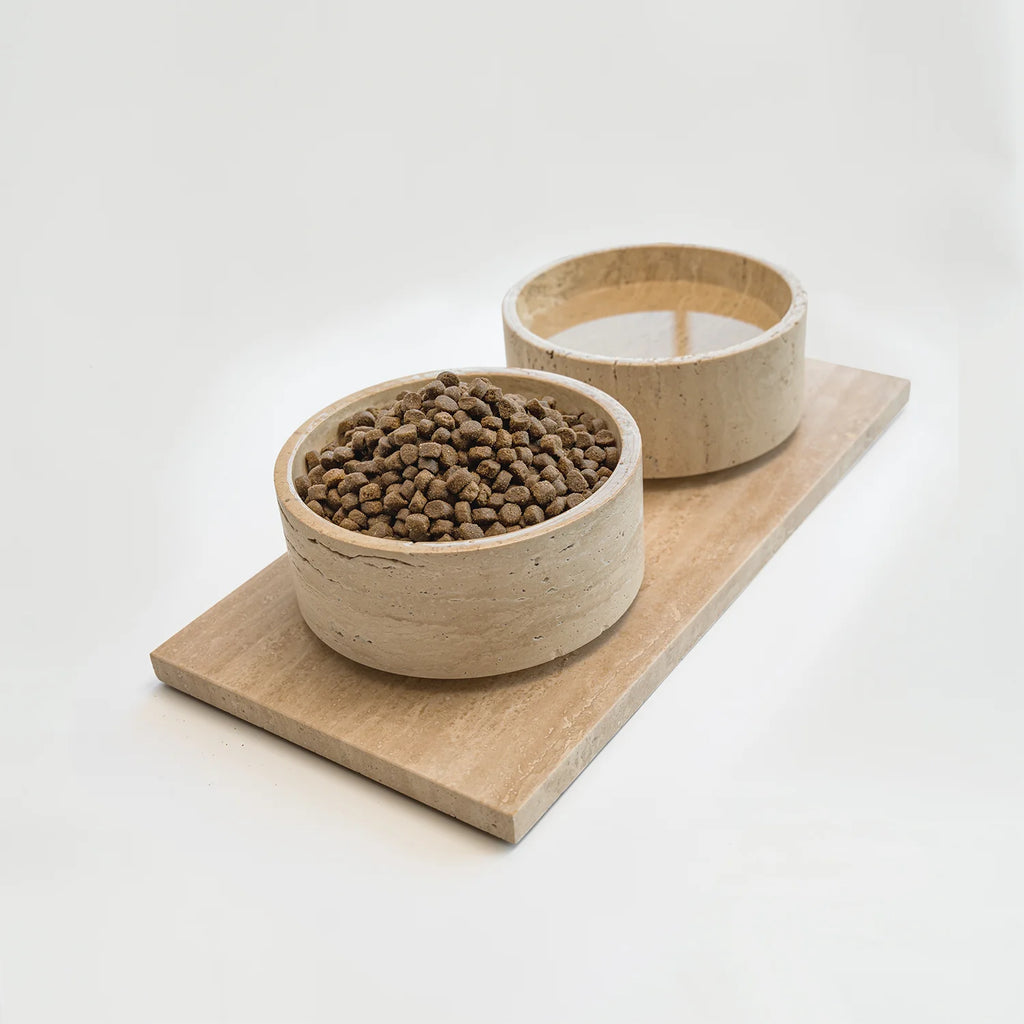 The Travertine Pet Bowl