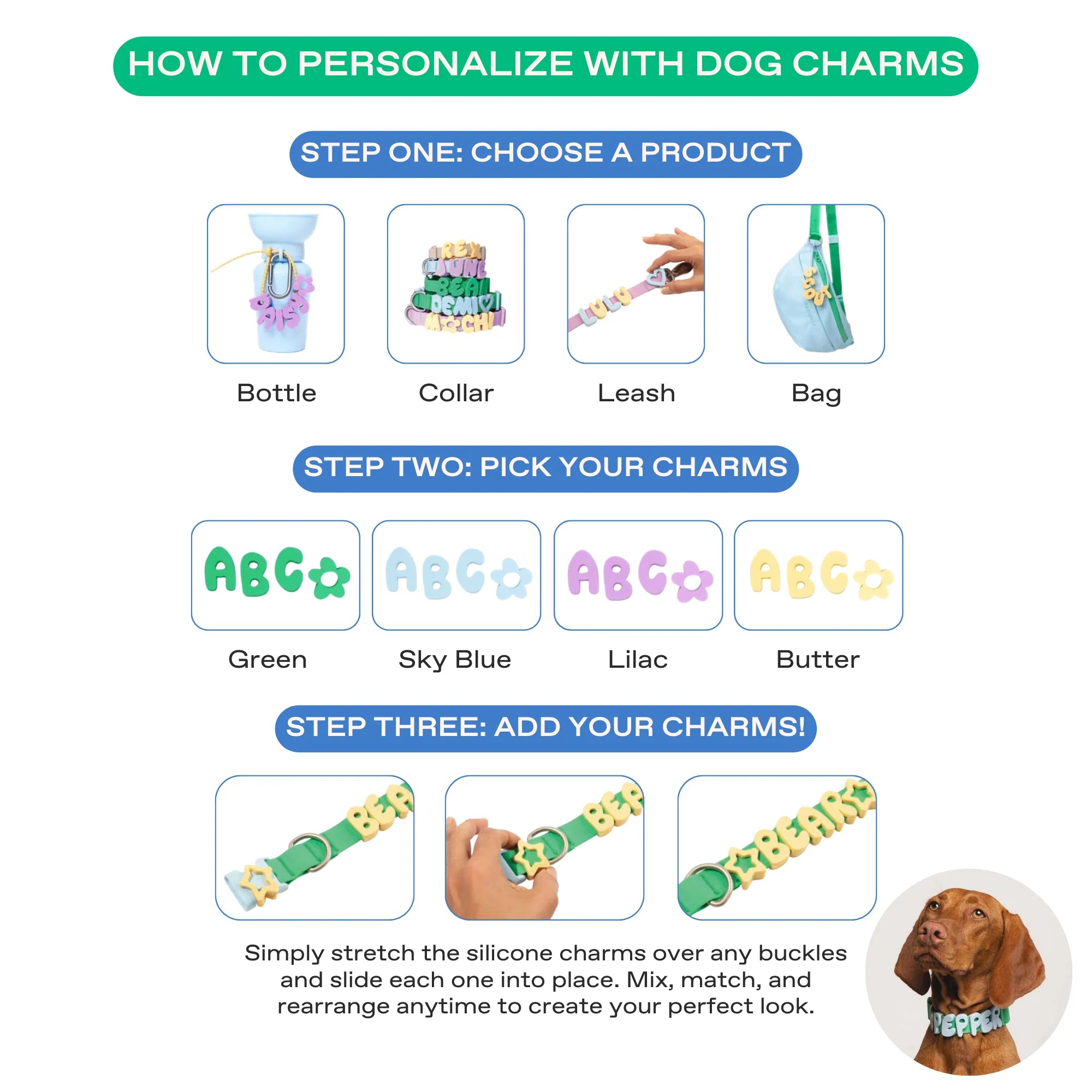 Waterproof Dog Leash + Collar Set