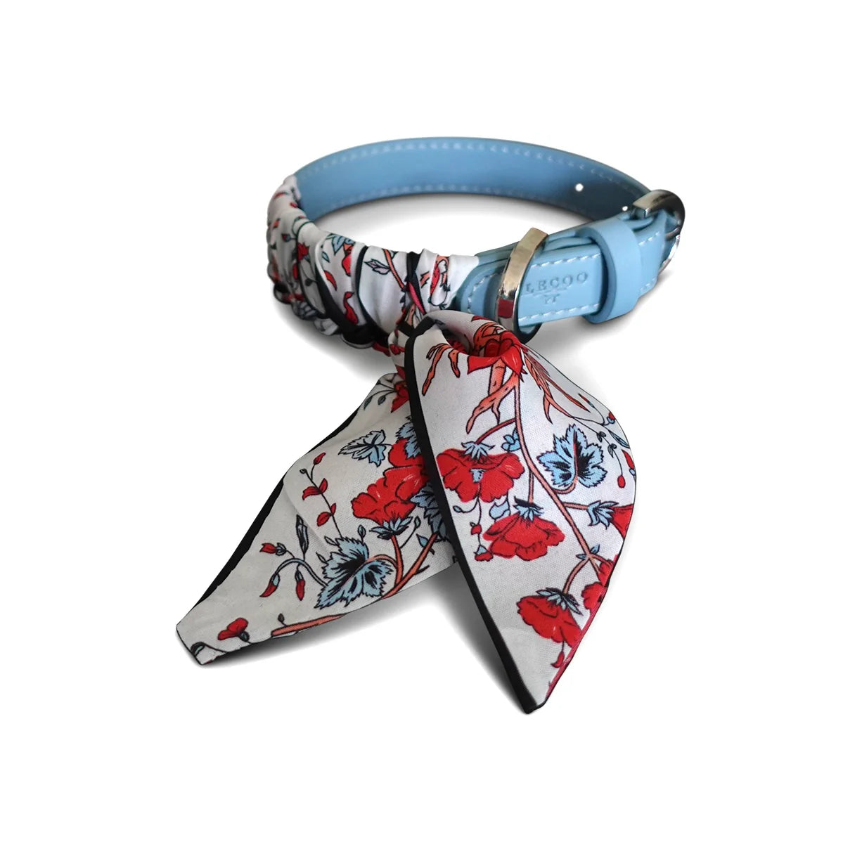 Dog Collar Twilly Flower - Ice Blue