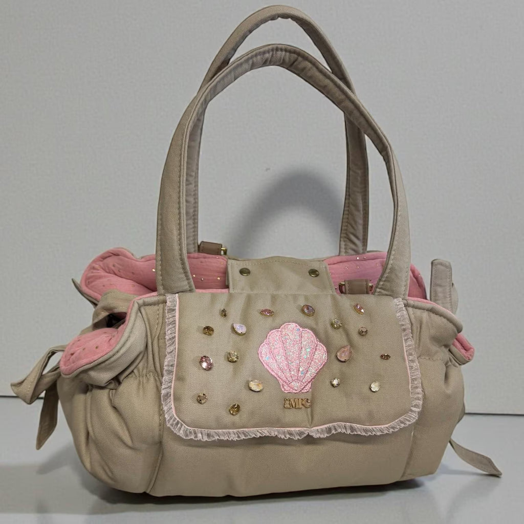 Luxury Cotton & Swarovski Dog Bag