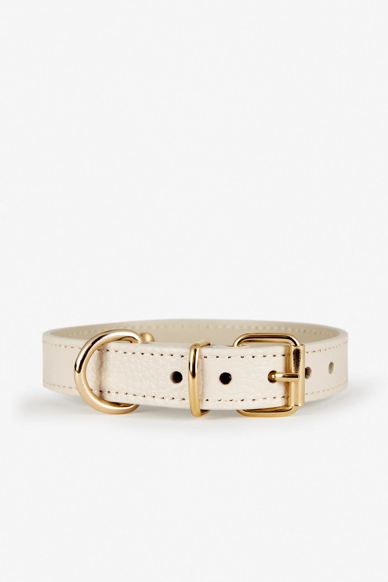 White Leather Juno Dog Collar