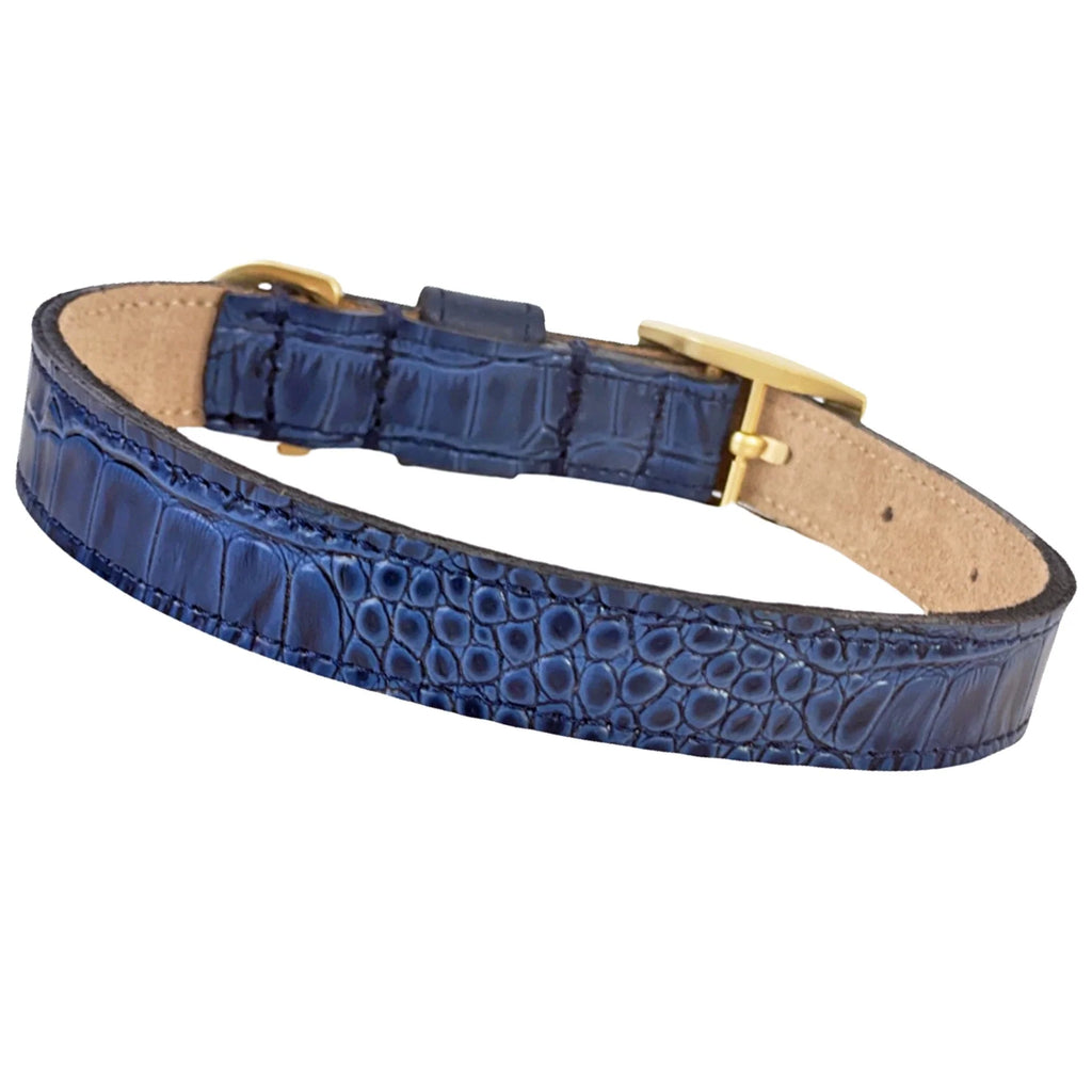 Cayman Dog Collar in Navy Blue