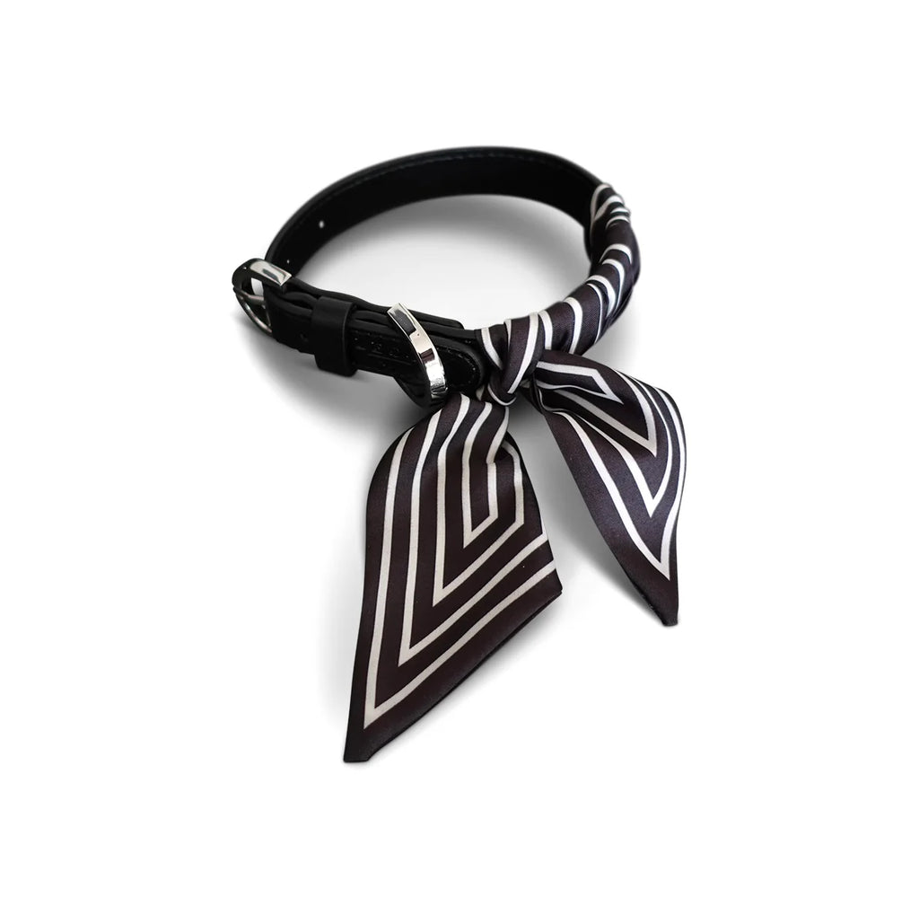 Dog Collar Twilly Stripes - Black