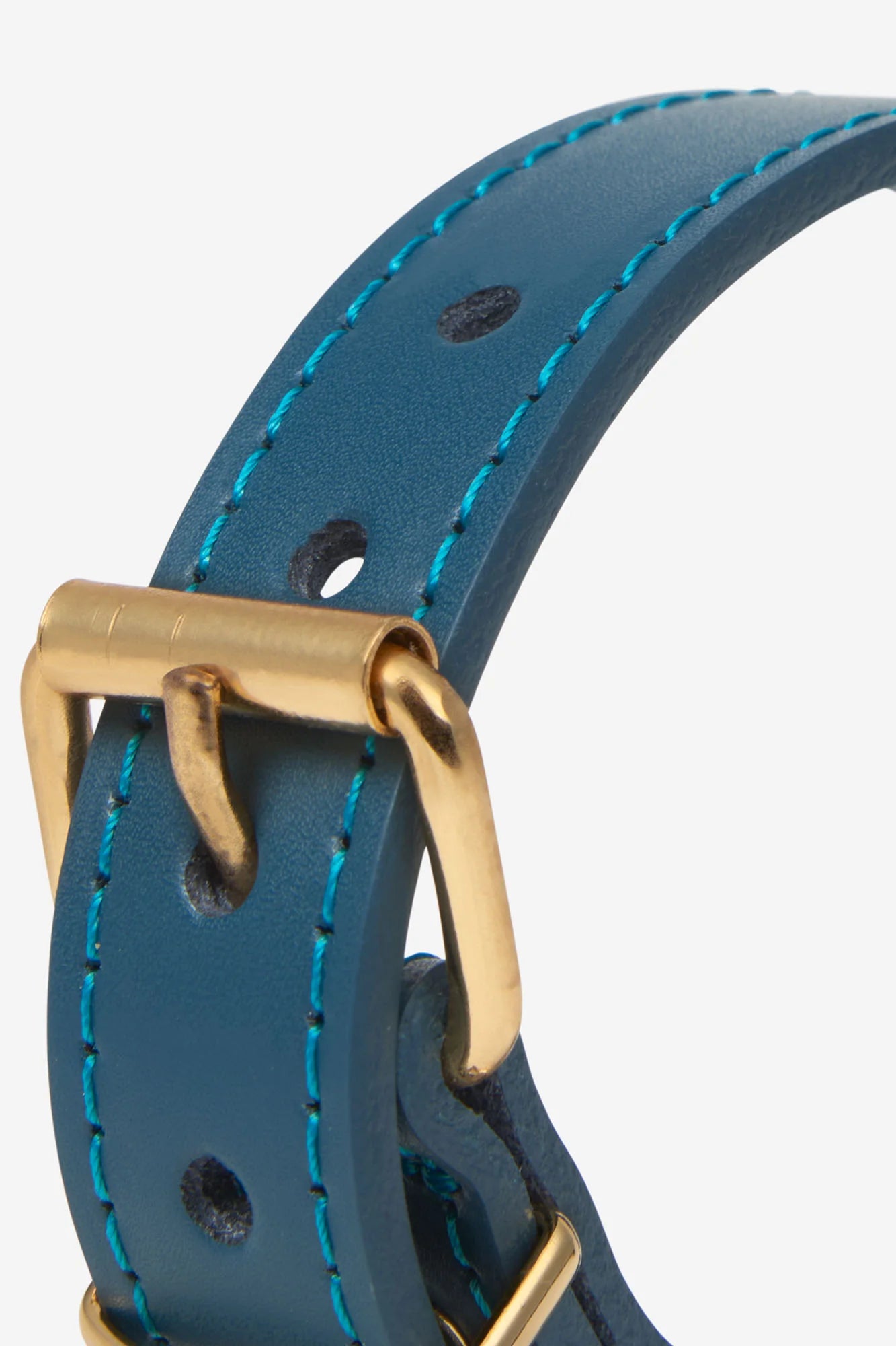 Navy Blue Leather Nara Dog Collar