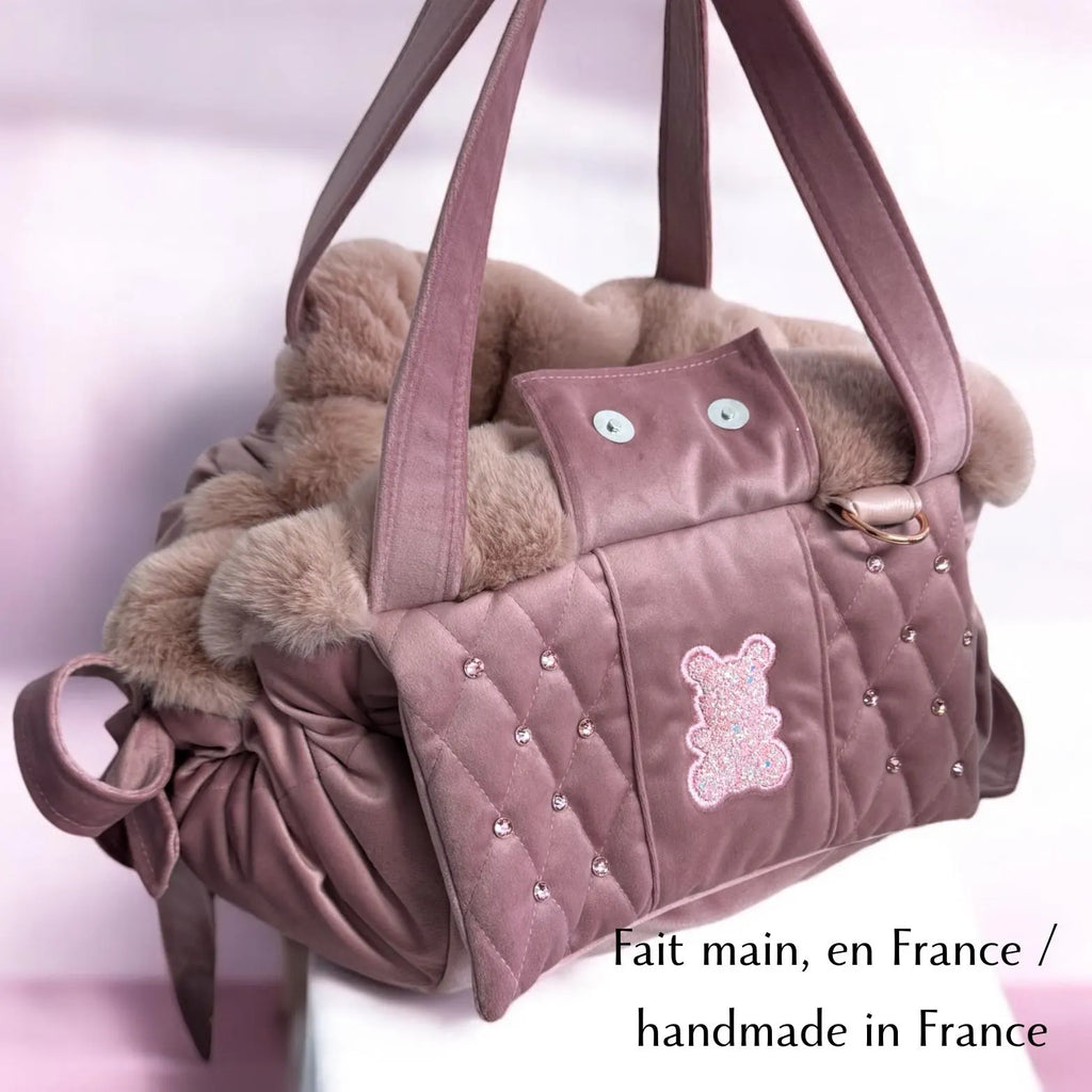 Luxury Pink Swarovski Dog Carrier Bag