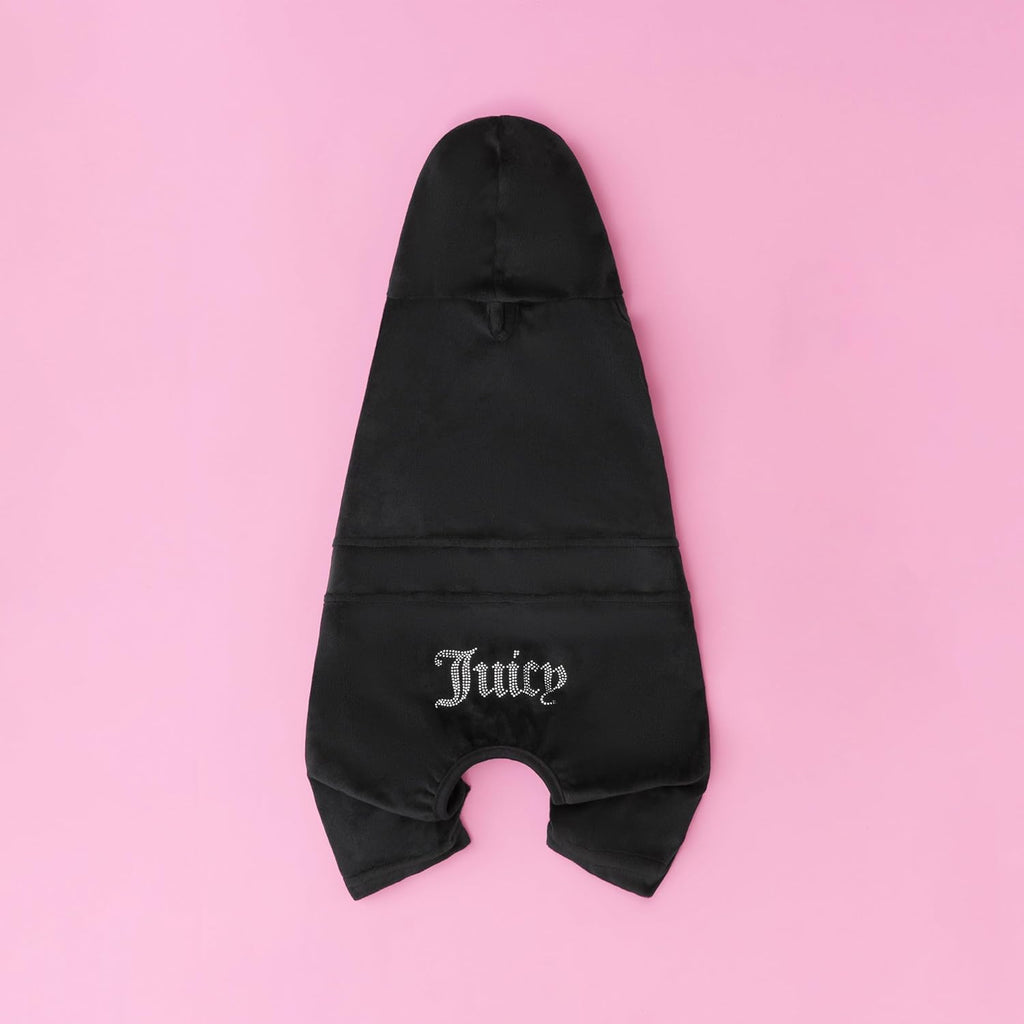 Juicy Couture – Hooded Pet Juicy Bling Velour Tracksuit 