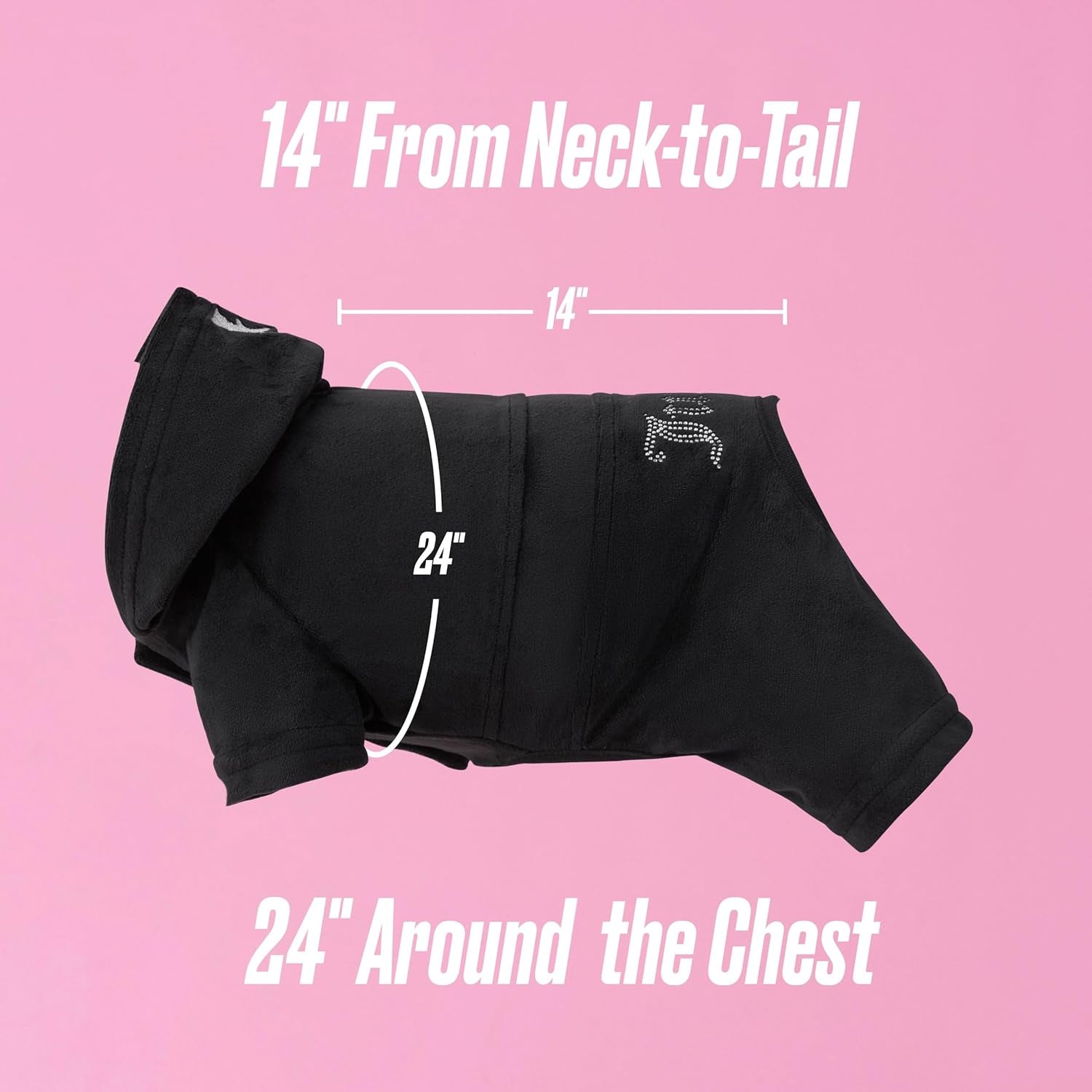 Juicy Couture – Hooded Pet Juicy Bling Velour Tracksuit 