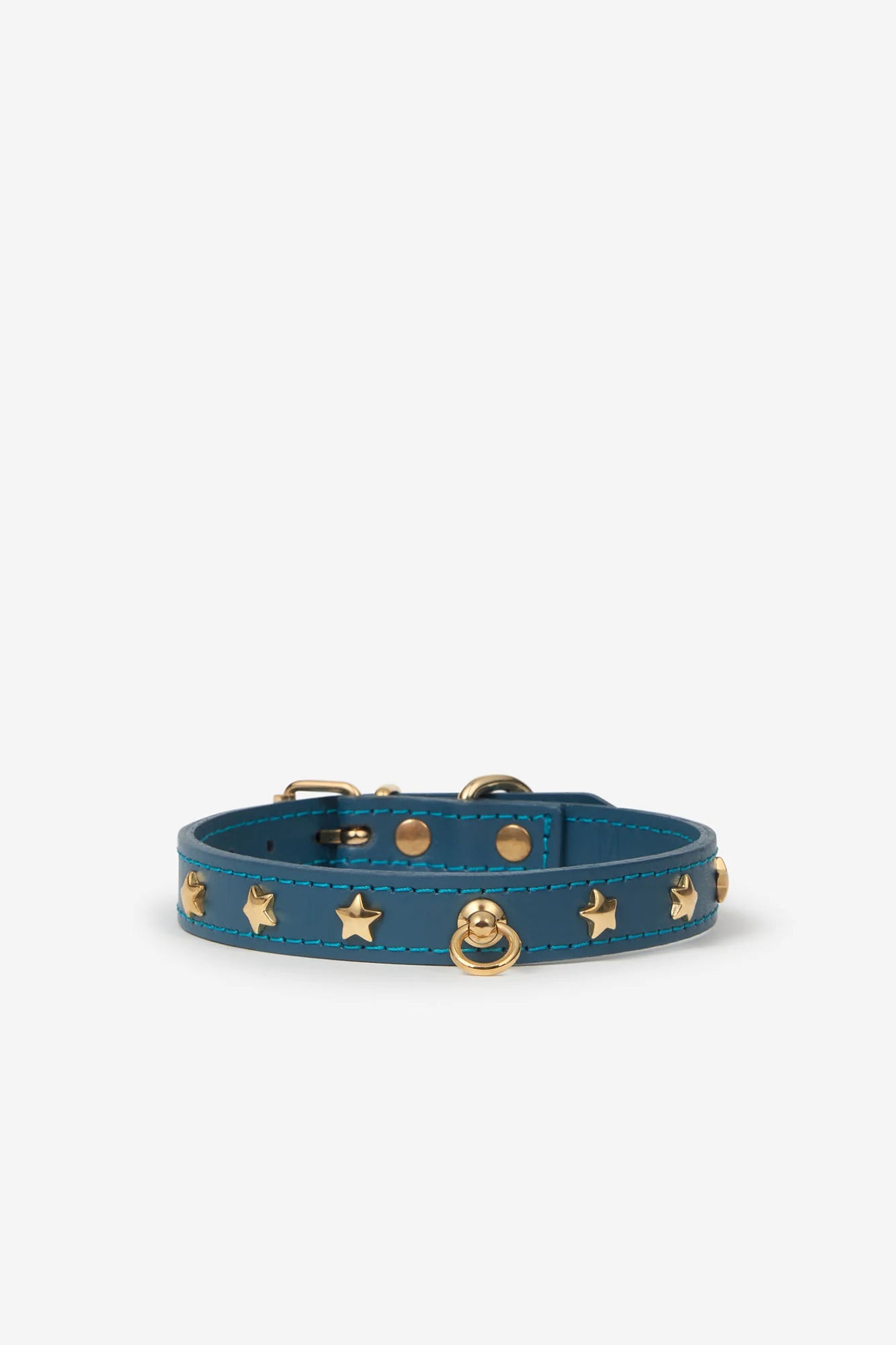 Navy Blue Leather Nara Toy Dog Collar
