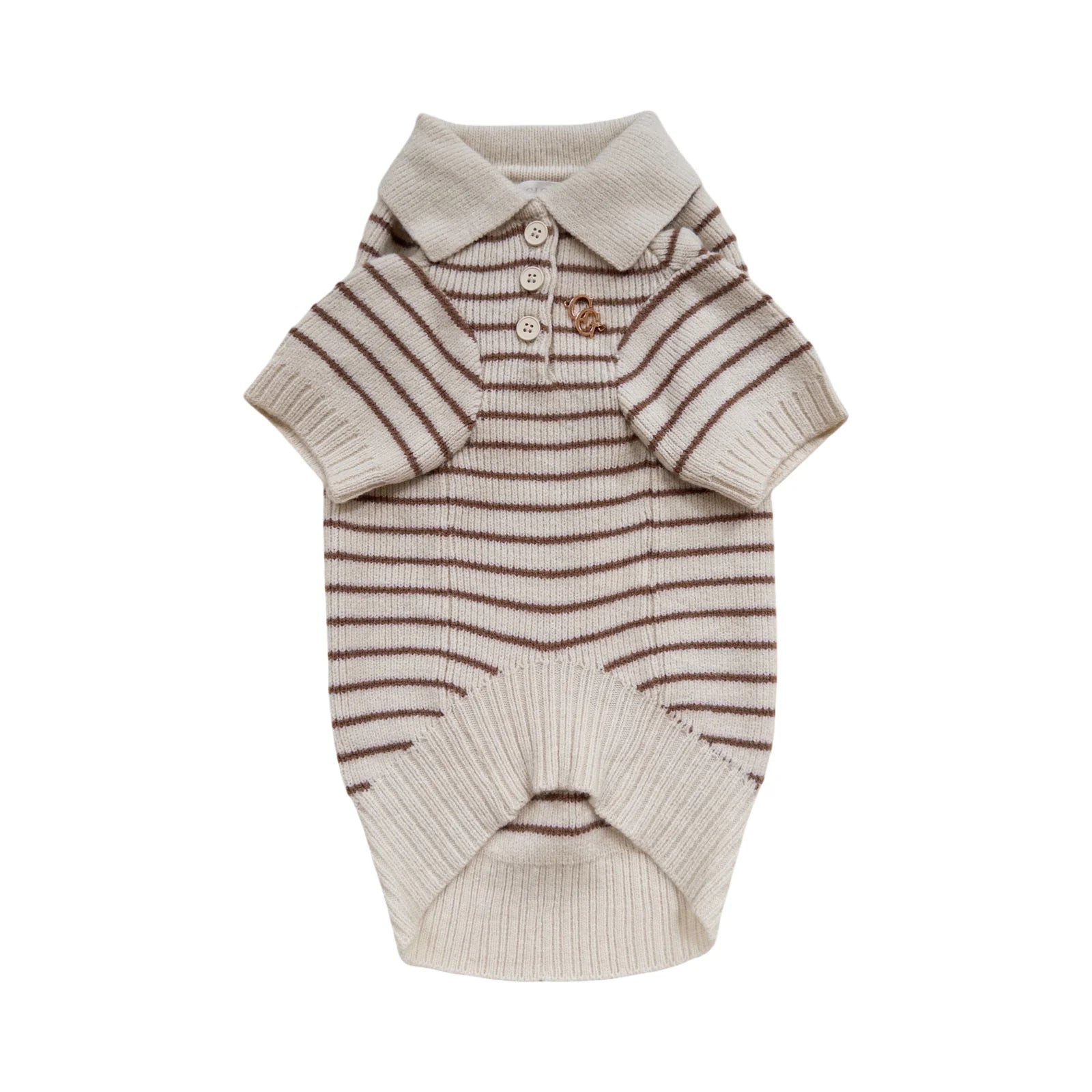 Rowe Dog Knit Polo - Soft Oat