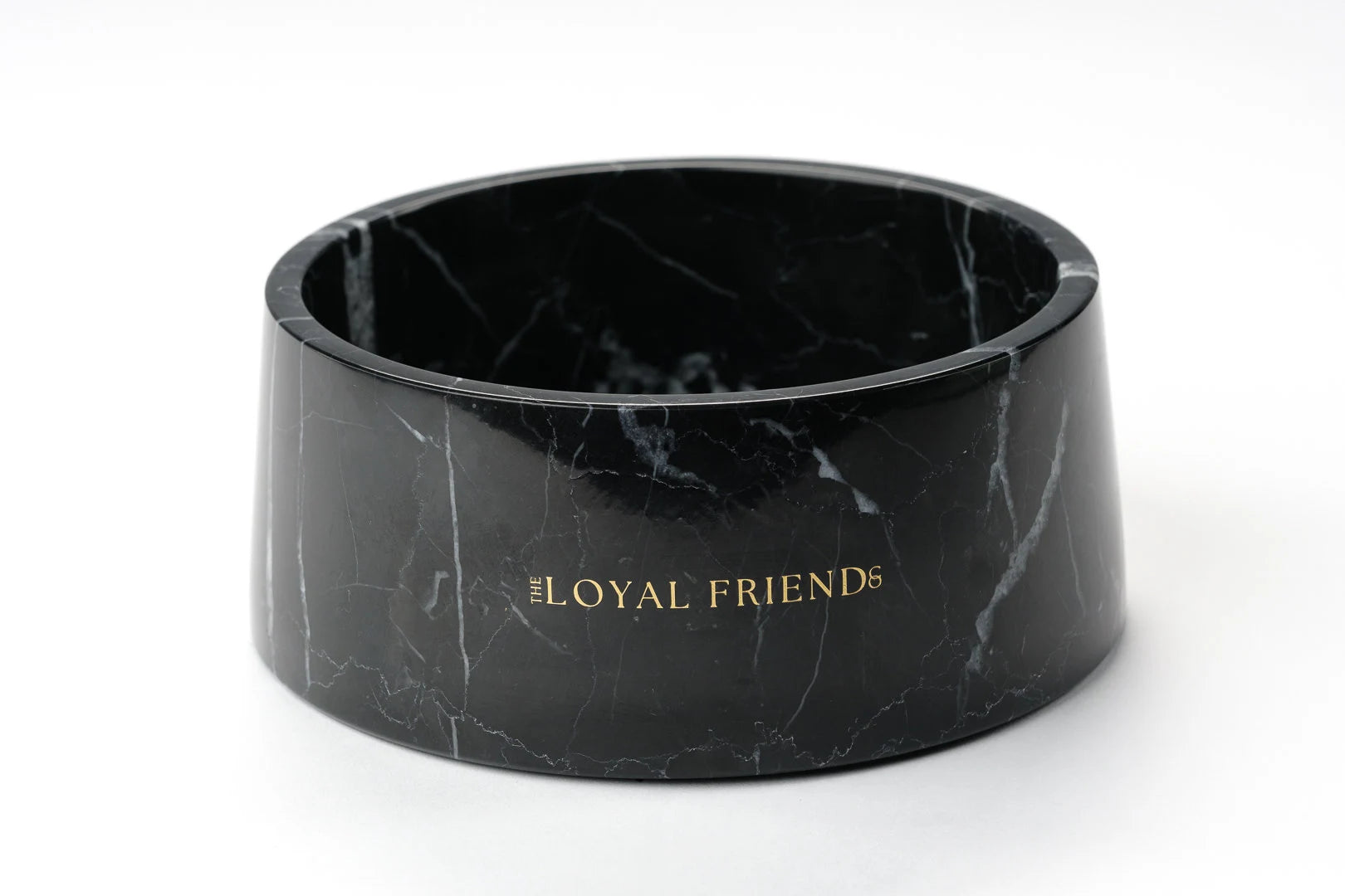 Nocturne Noir Marble Pet Bowl: Luxury Dog Bowl