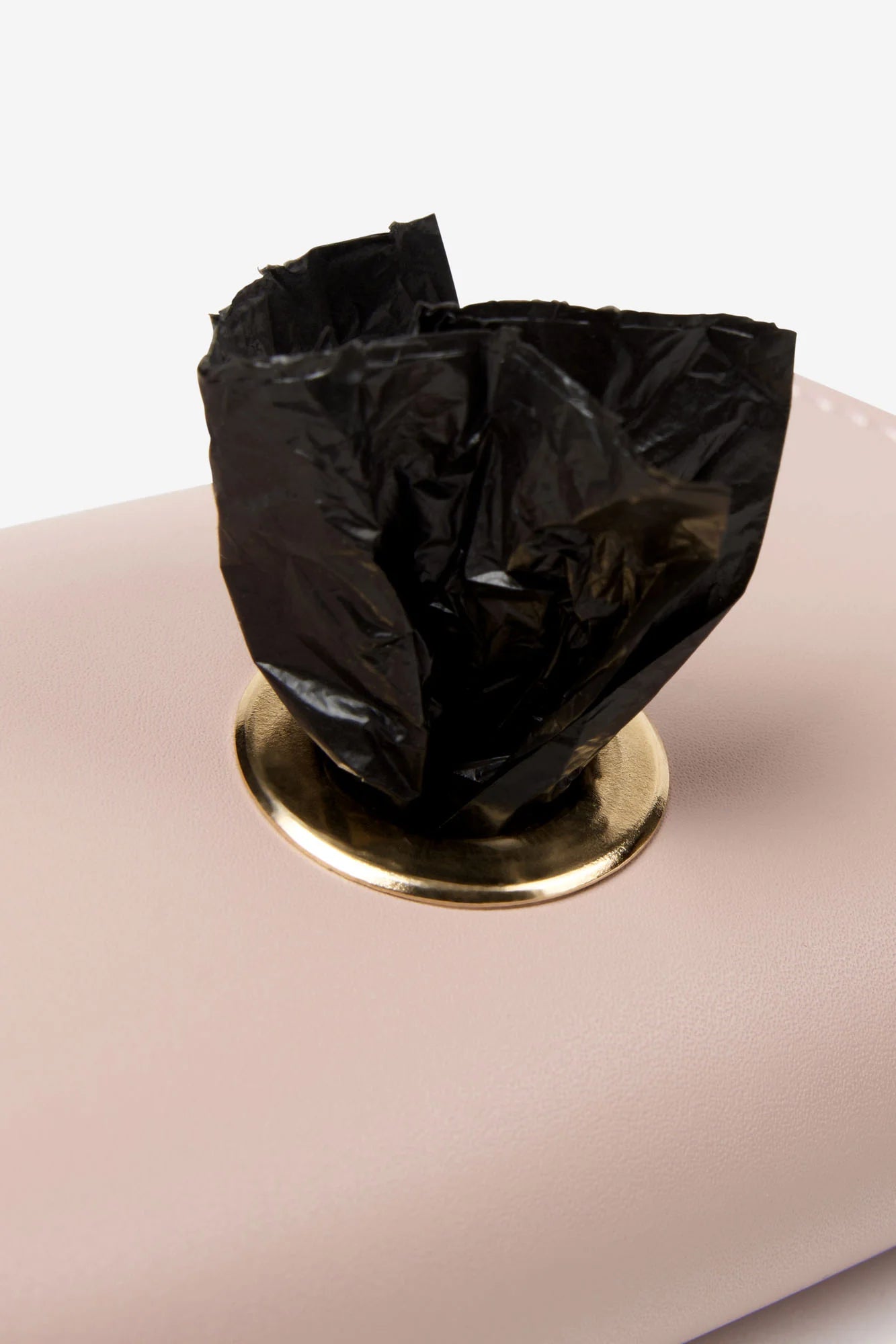 Pink Leather Nara Poop Bag Holder