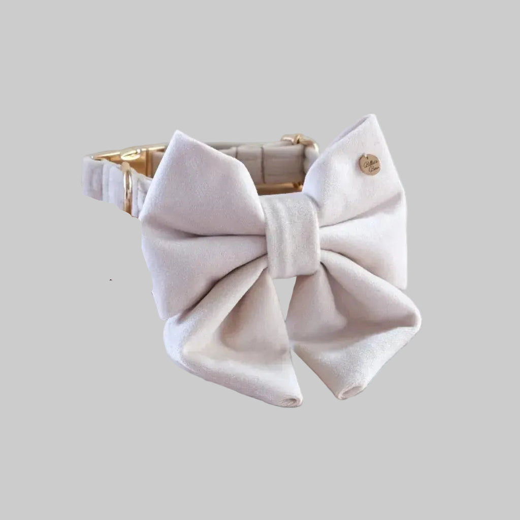 Velvet Bow Collar Set