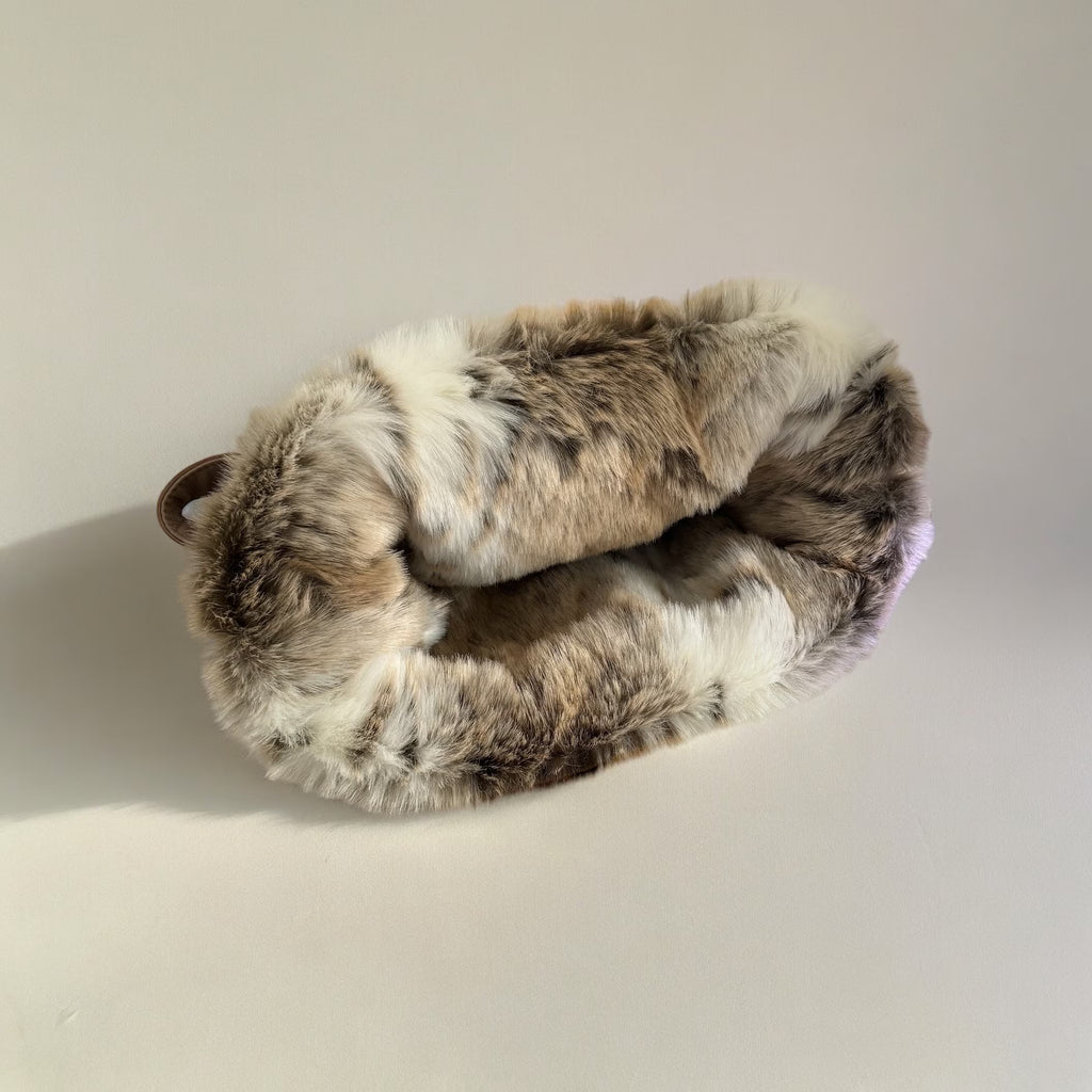 Luxury Beige Velvet Dog Carrier