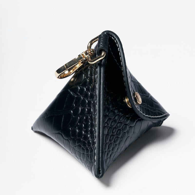 Obsidian Leather Poop Bag