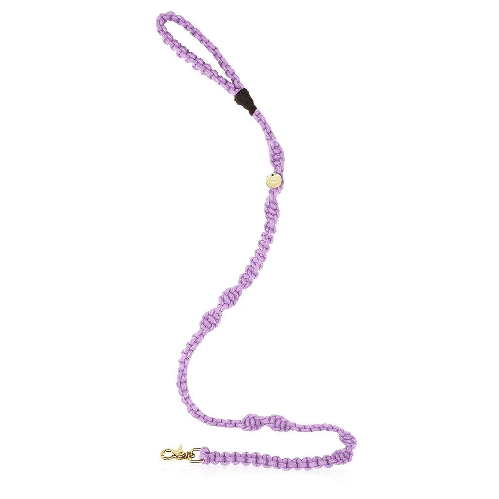 Macramé Originals Dog Lead - Violet