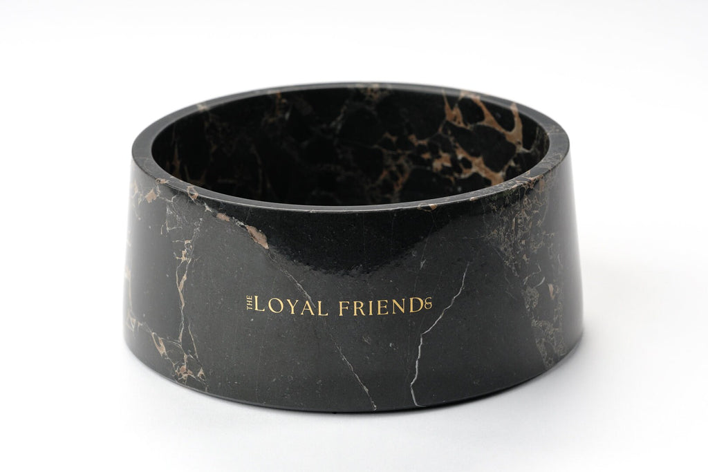 Portoro Gold Marble Pet Bowl: Luxury Dog Bowl