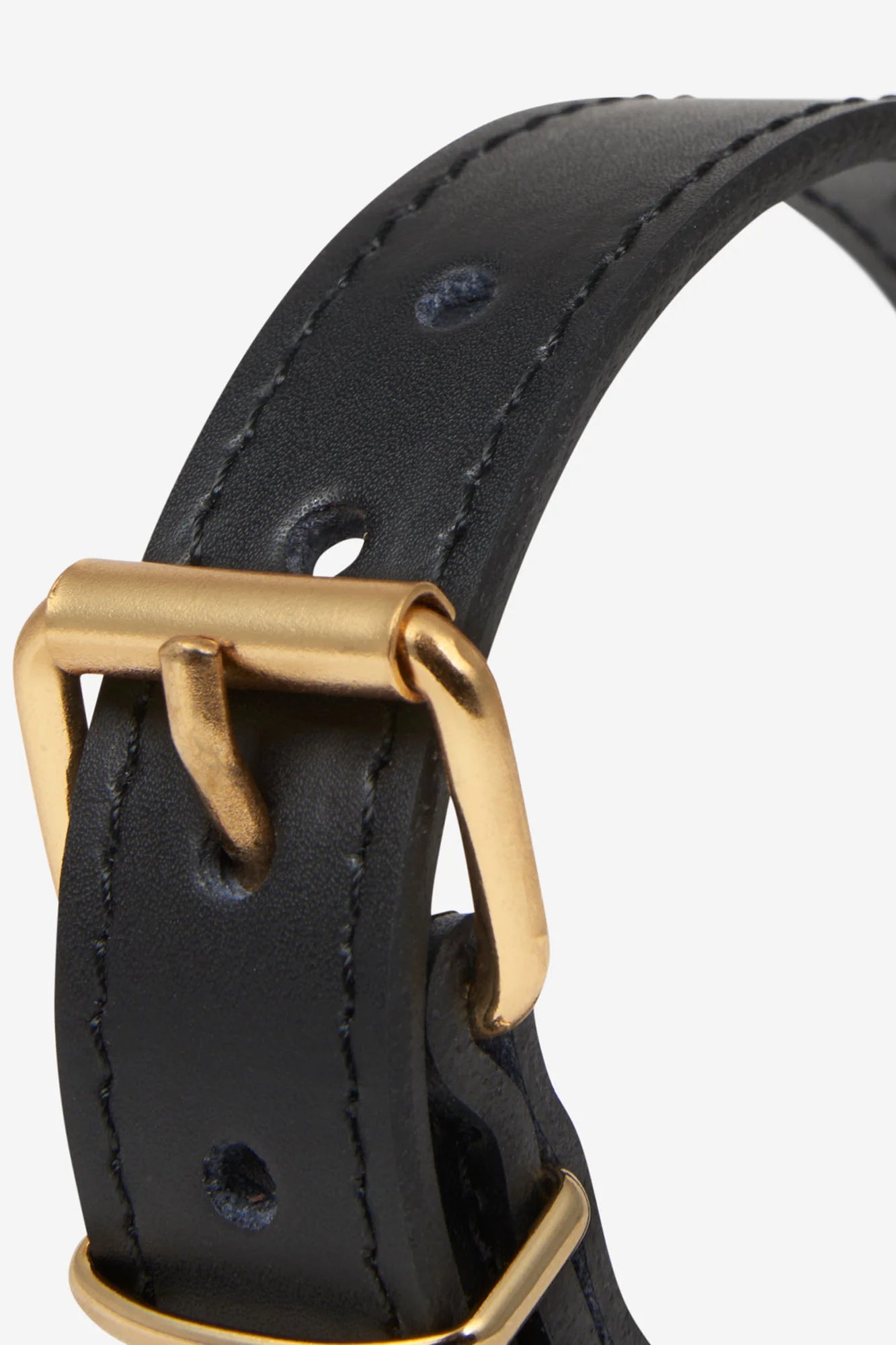 Black Leather Nara Dog Collar