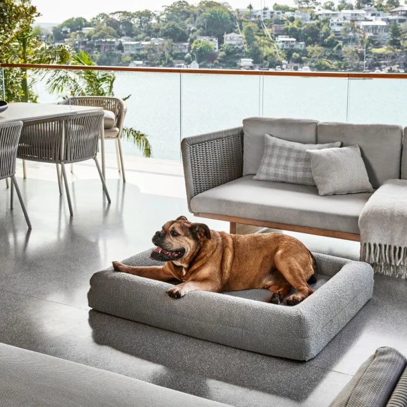 Memory Foam Dog Bed - Bouclé Pebble
