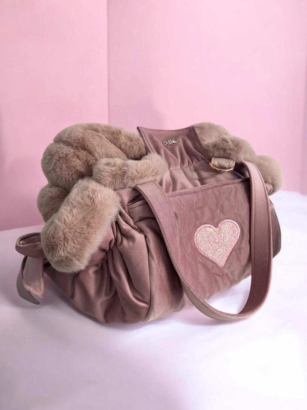 Luxury Pink Swarovski Dog Carrier Bag
