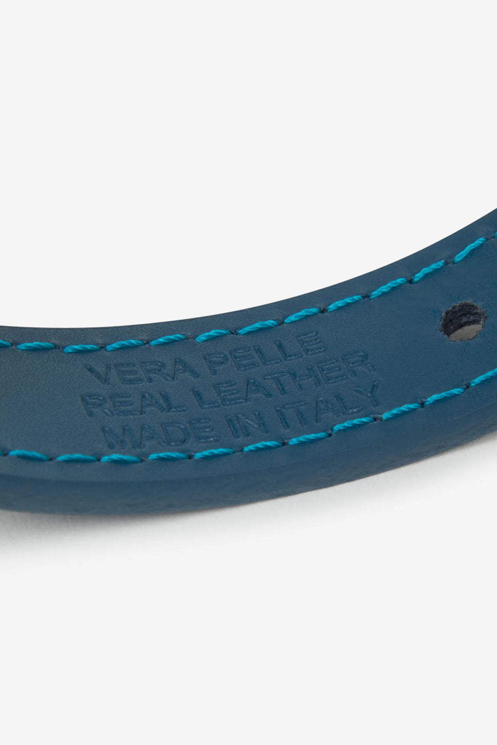 Navy Blue Leather Nara Dog Collar
