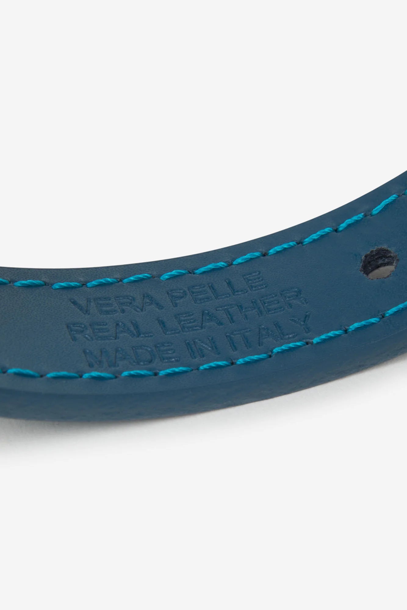 Navy Blue Leather Nara Dog Collar