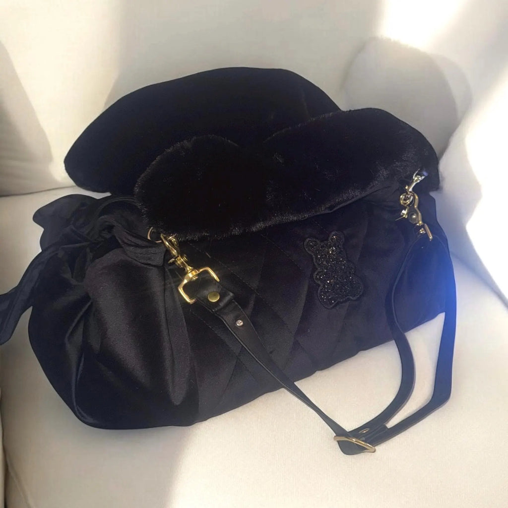 Black Velvet Dog Carrier