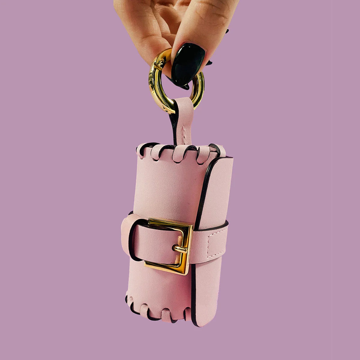 Nappa Bag Holder Pink