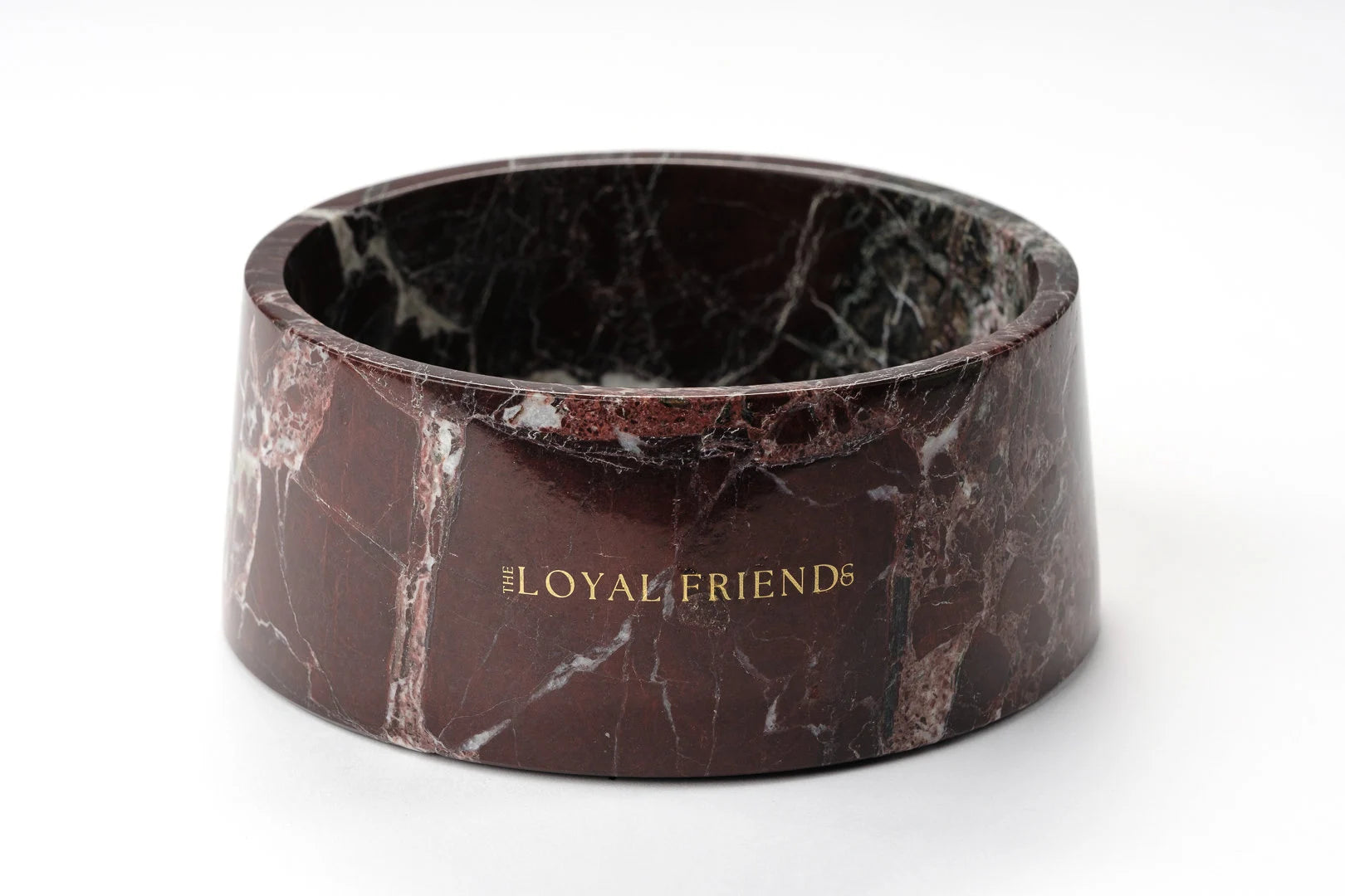 Rosso Imperiale Marble Pet Bowl: Luxury Dog Bowl