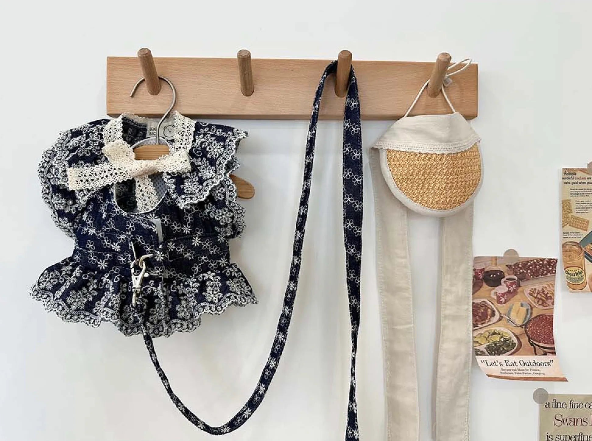 Denim Harness Dress & Leash Set