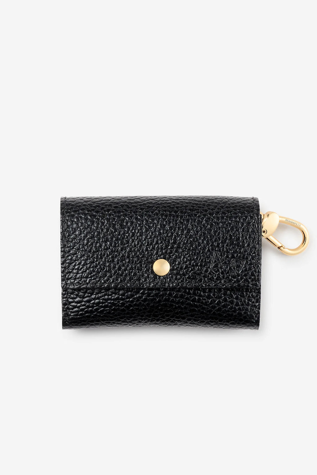 Black Leather Juno Poop Bag Holder