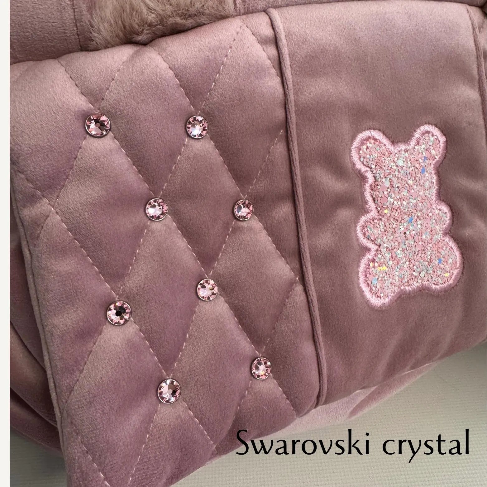 Luxury Pink Swarovski Dog Carrier Bag