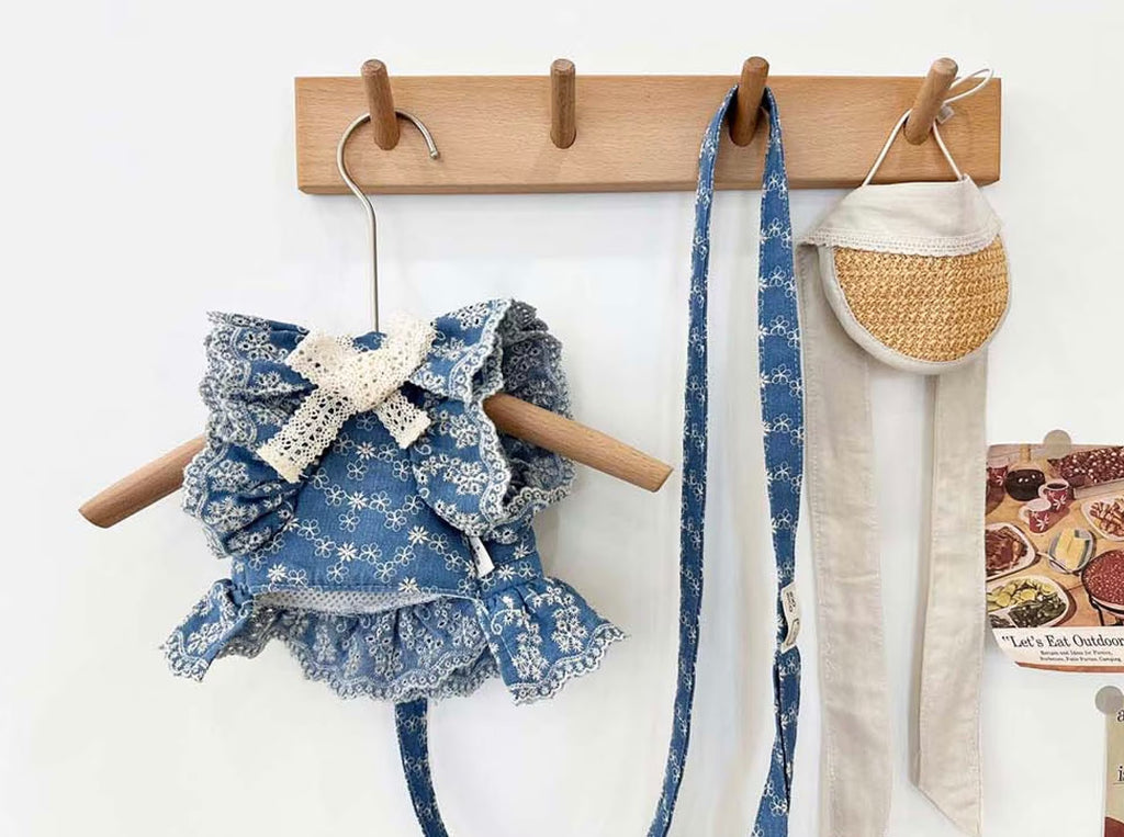 Denim Harness Dress & Leash Set