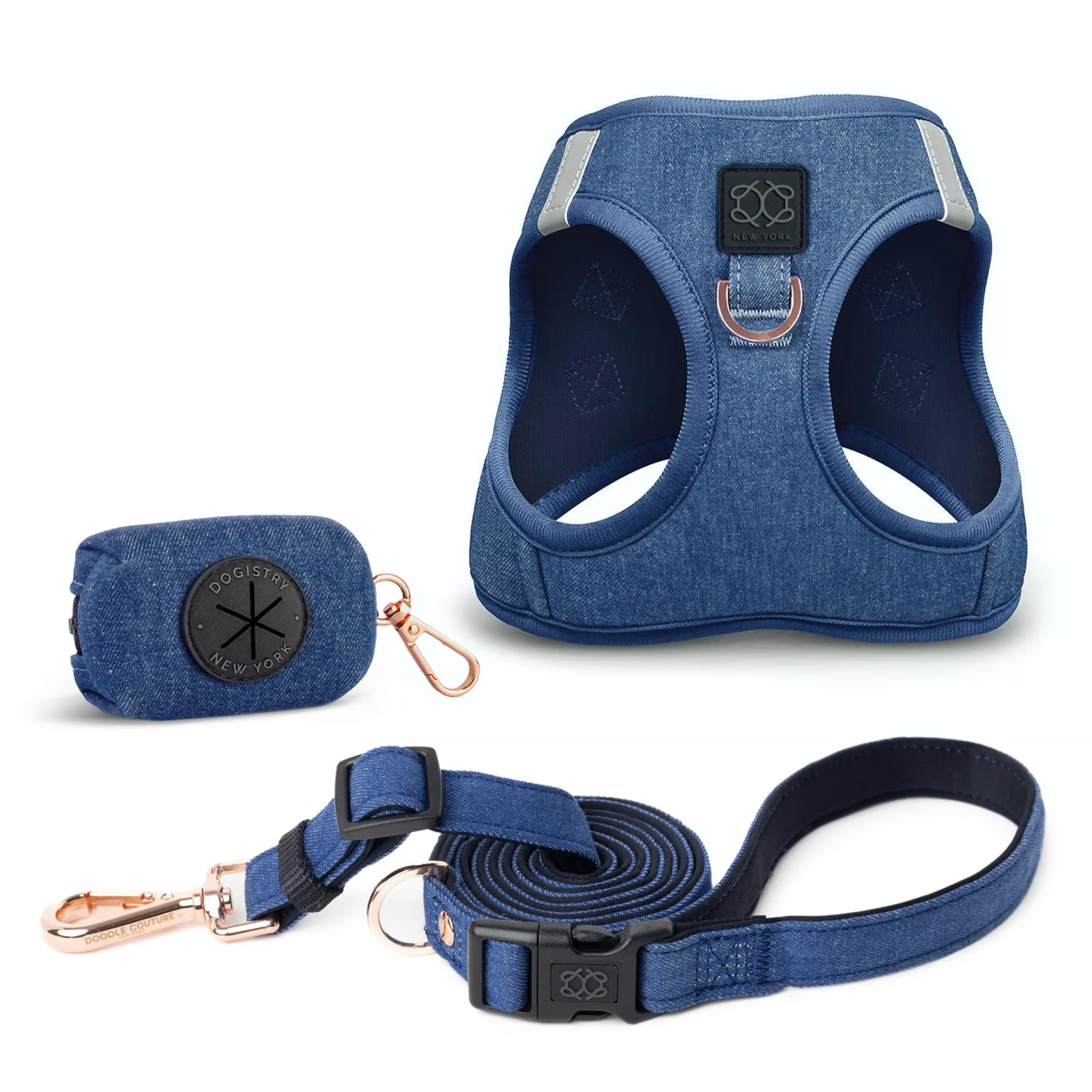 Soho Dog Walking Set - Denim